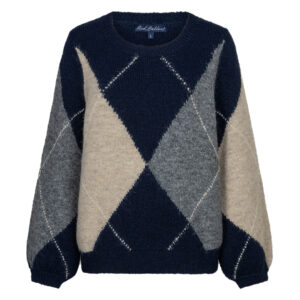 Red Button Argyle sweater, Donker blauw / Indigo / Navy