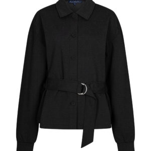 Red Button Blouse jacket fancy punta, Zwart