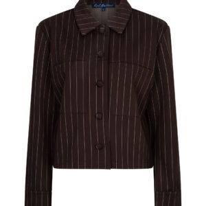 Red Button Jacket punta pinstripe, Bruin